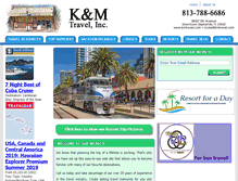 Tablet Screenshot of kmtravel.com